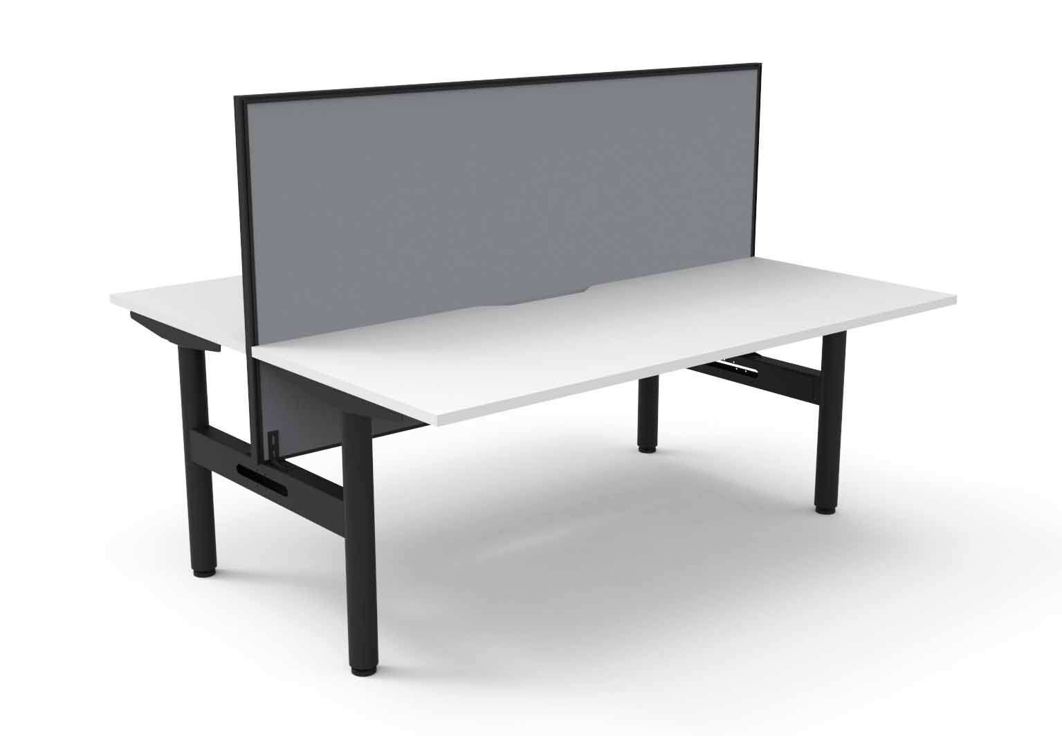 Halo Static 2 Person Double Sided Workstation - with Screen
